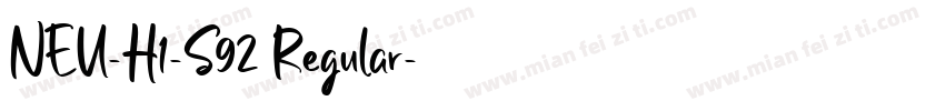 NEU-H1-S92 Regular字体转换